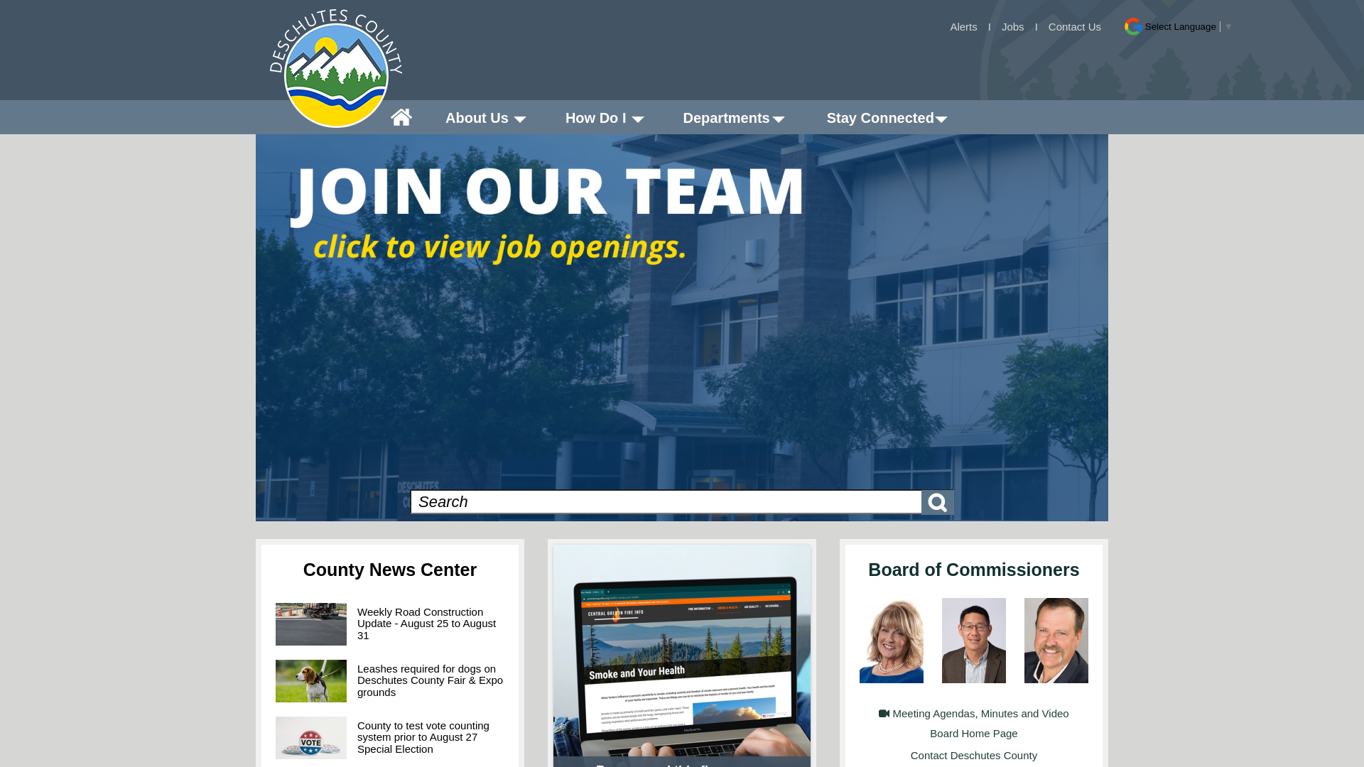 Deschutes County Oregon | Enhancing the lives of citizens by delivering quality services in a cost-effective manner.