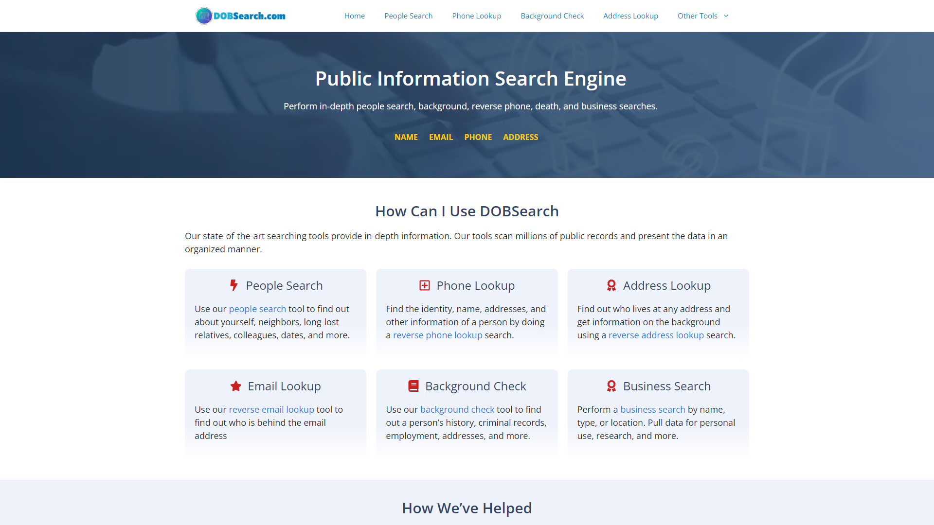 DOBSearch.com – #1 Resource on Finding Information