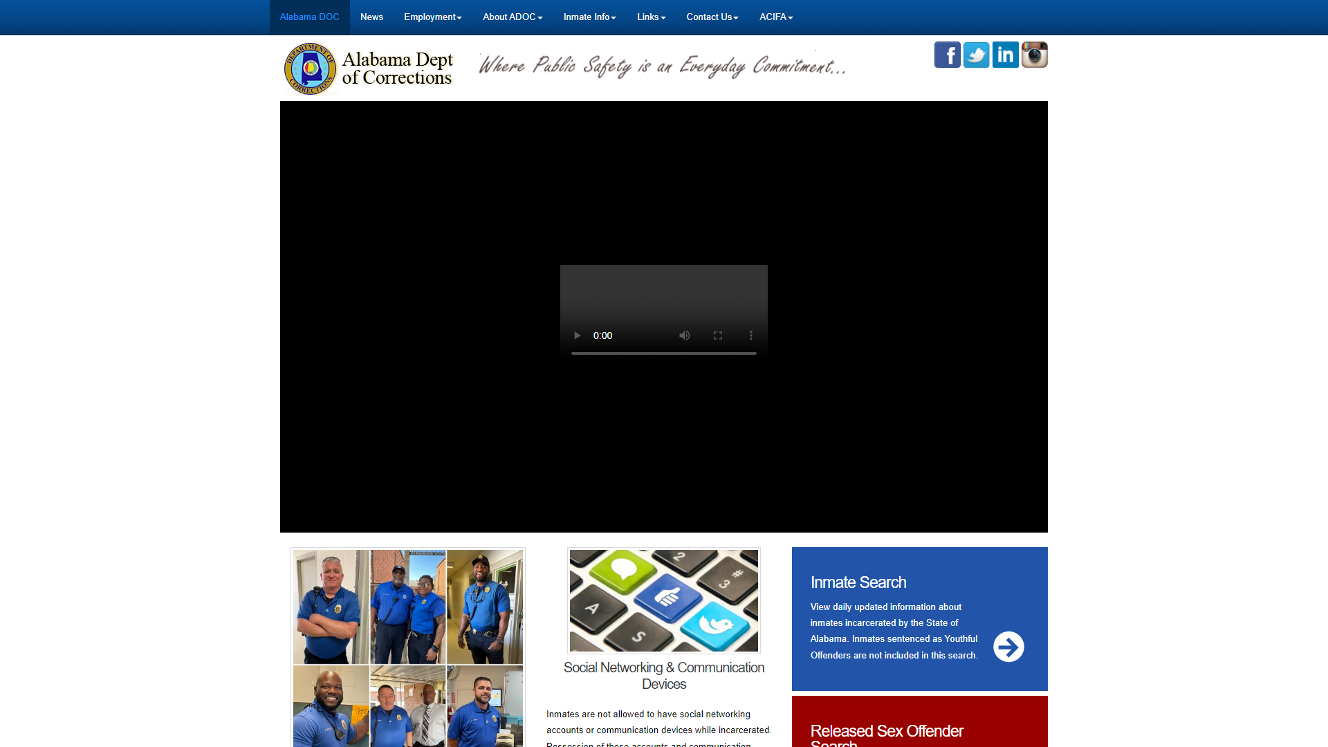 Home Page - Alabama Dept of Corrections