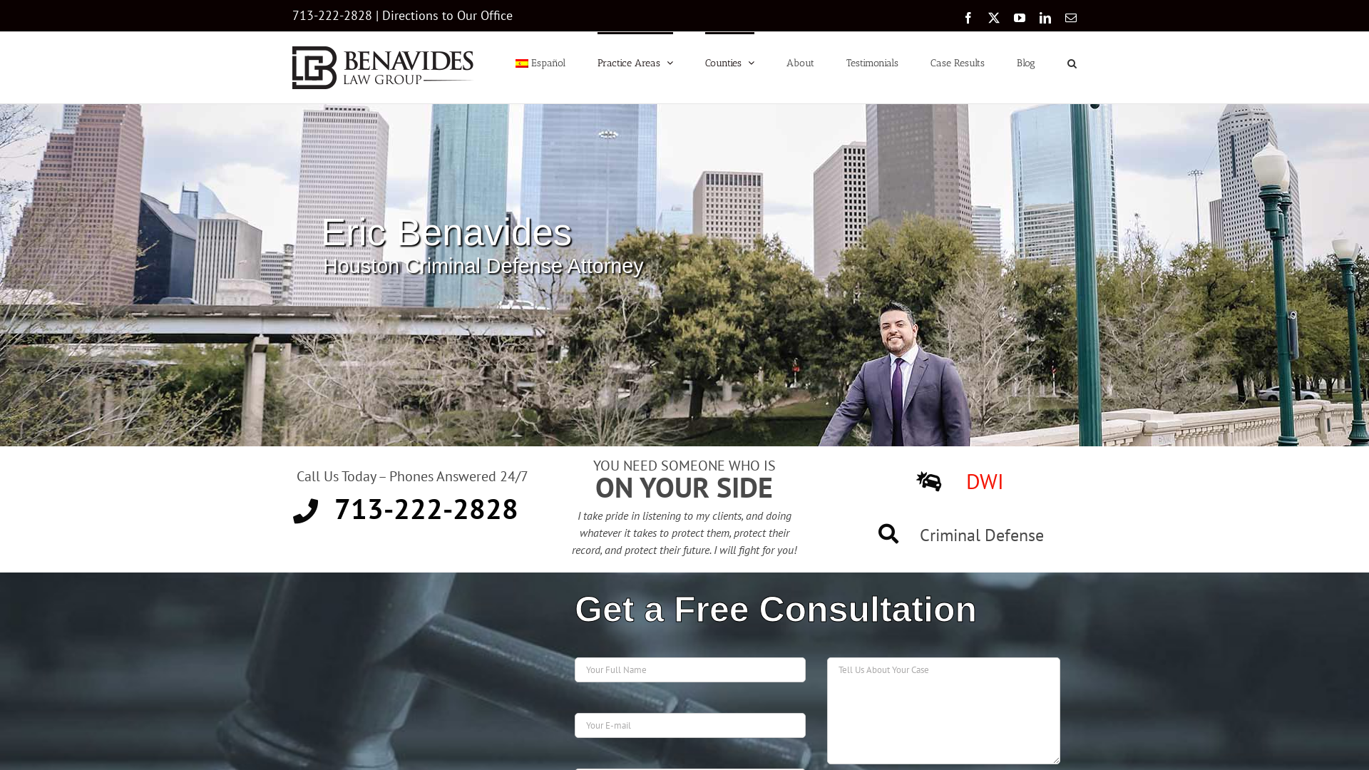 Houston Criminal Lawyer - Defense Attorney Eric Benavides - Cost & Fees