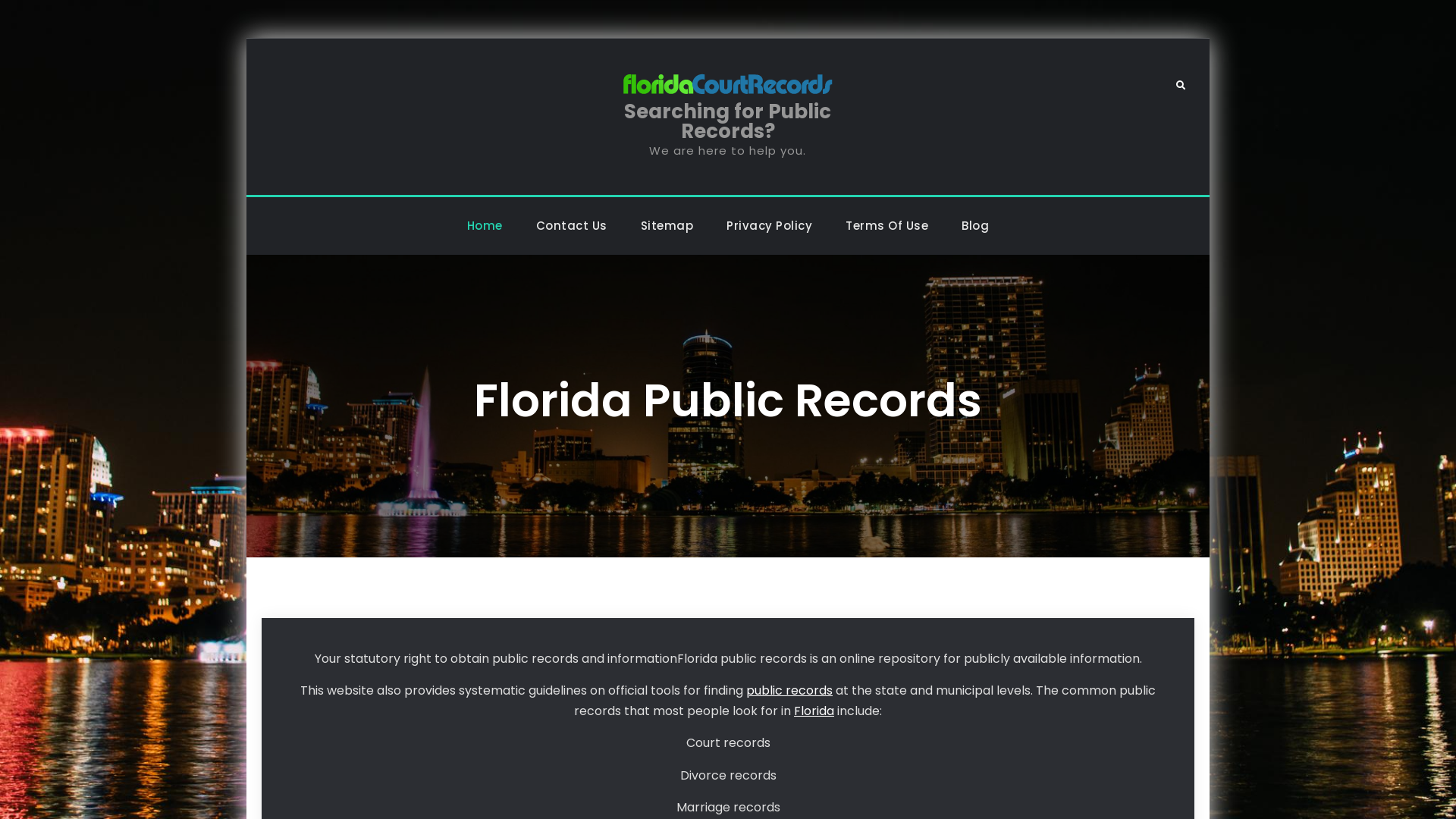 Florida Public Records | Searching for Public Records?