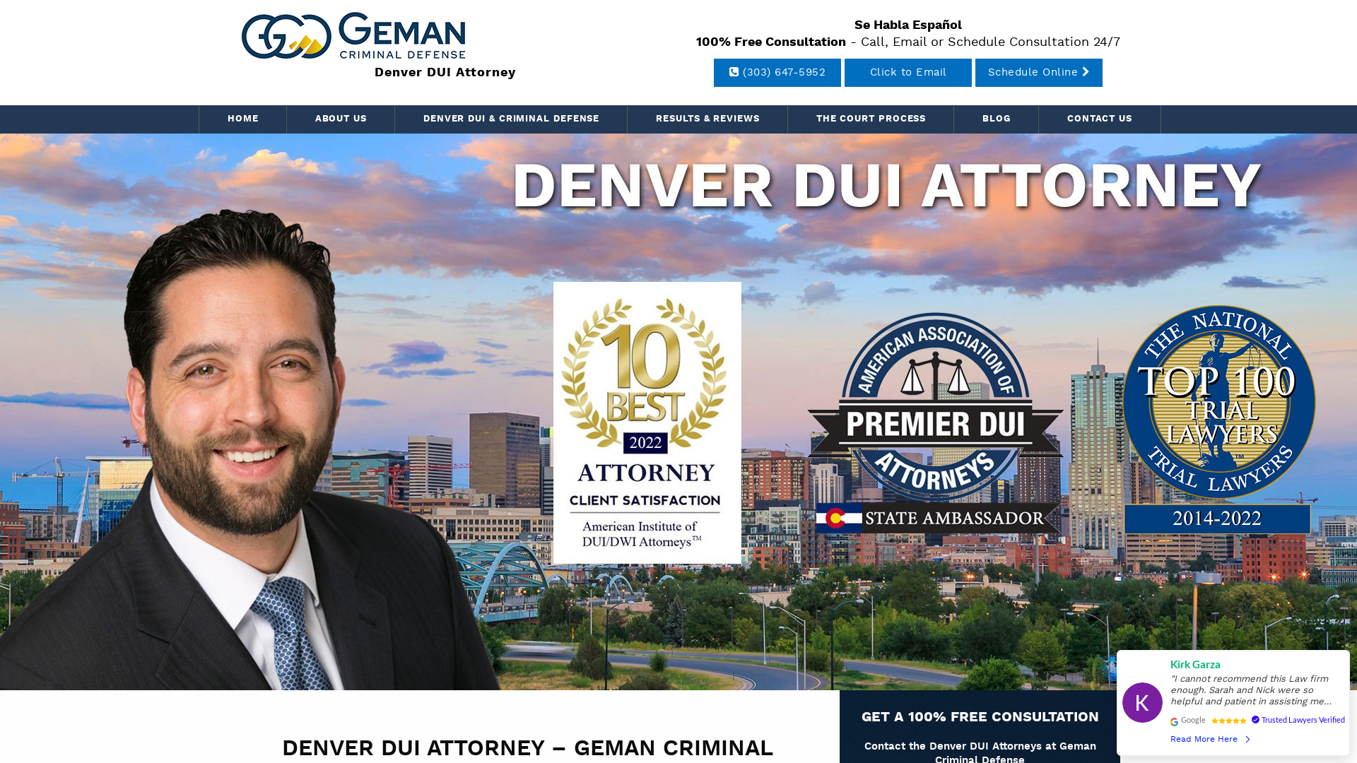 Denver DUI Attorney | Denver DUI Lawyer | (303) 647-5952 | Geman Criminal Defense