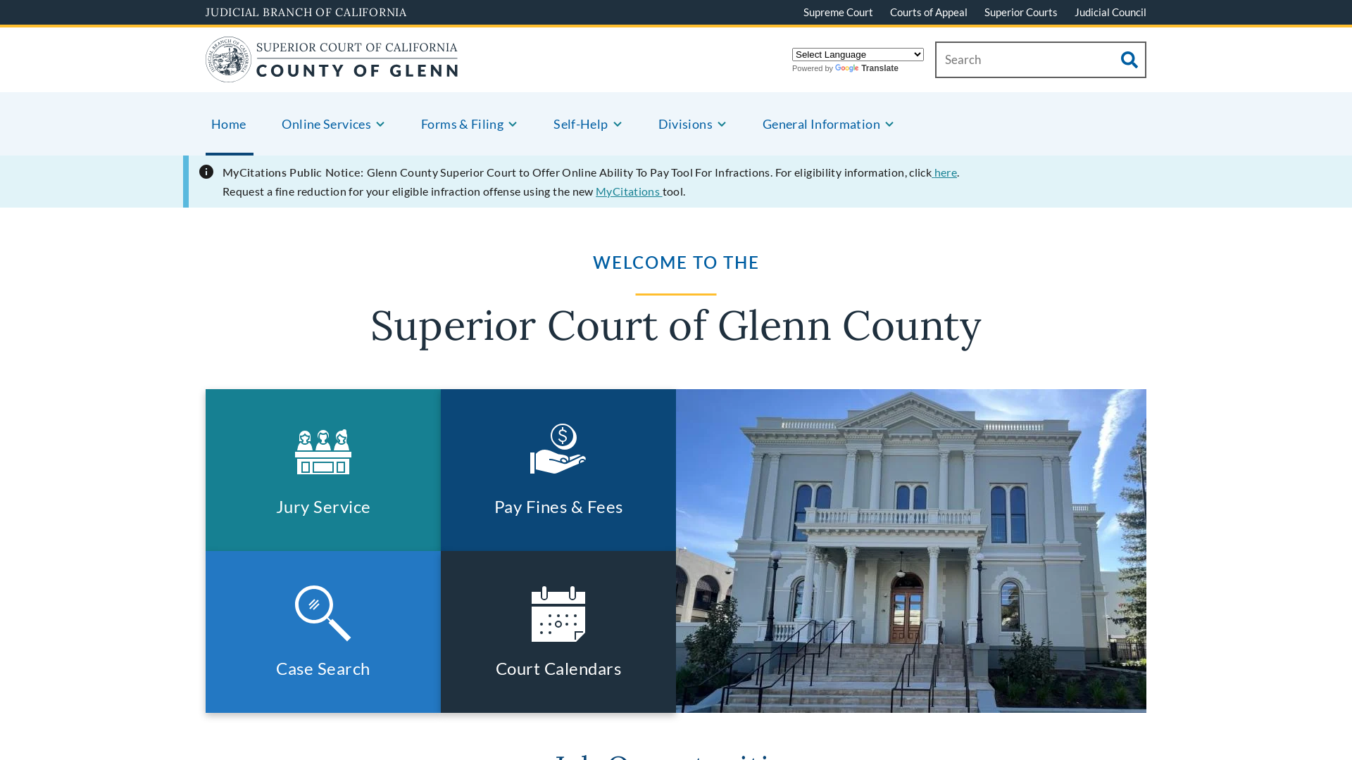 Home | Superior Court of California | County of Glenn