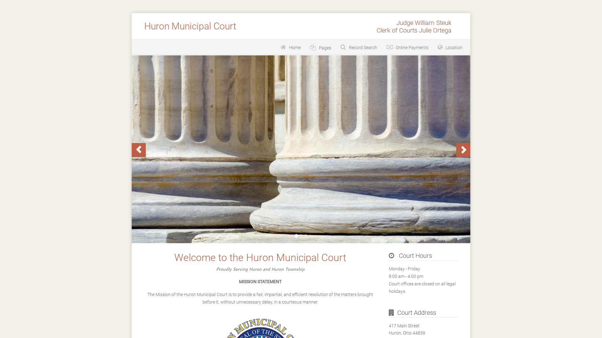 Huron Municipal Court - Home