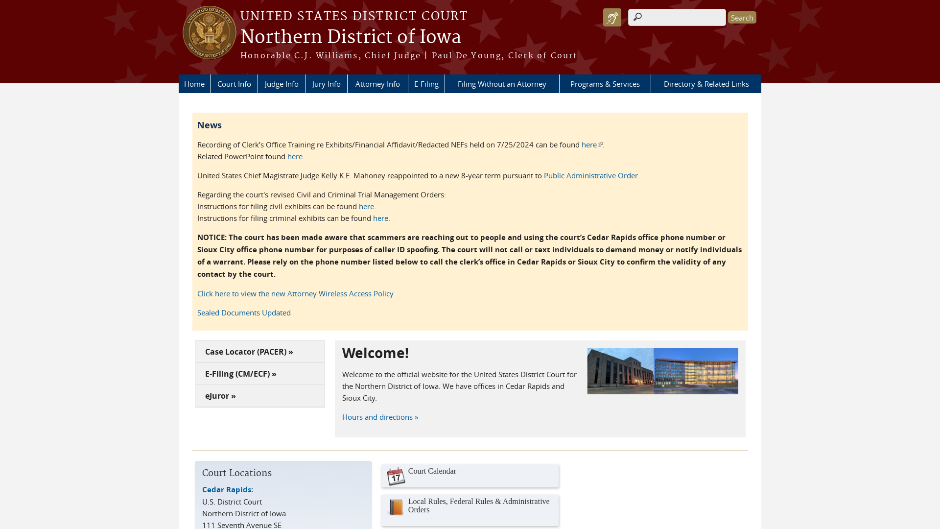 Northern District of Iowa | United States District Court