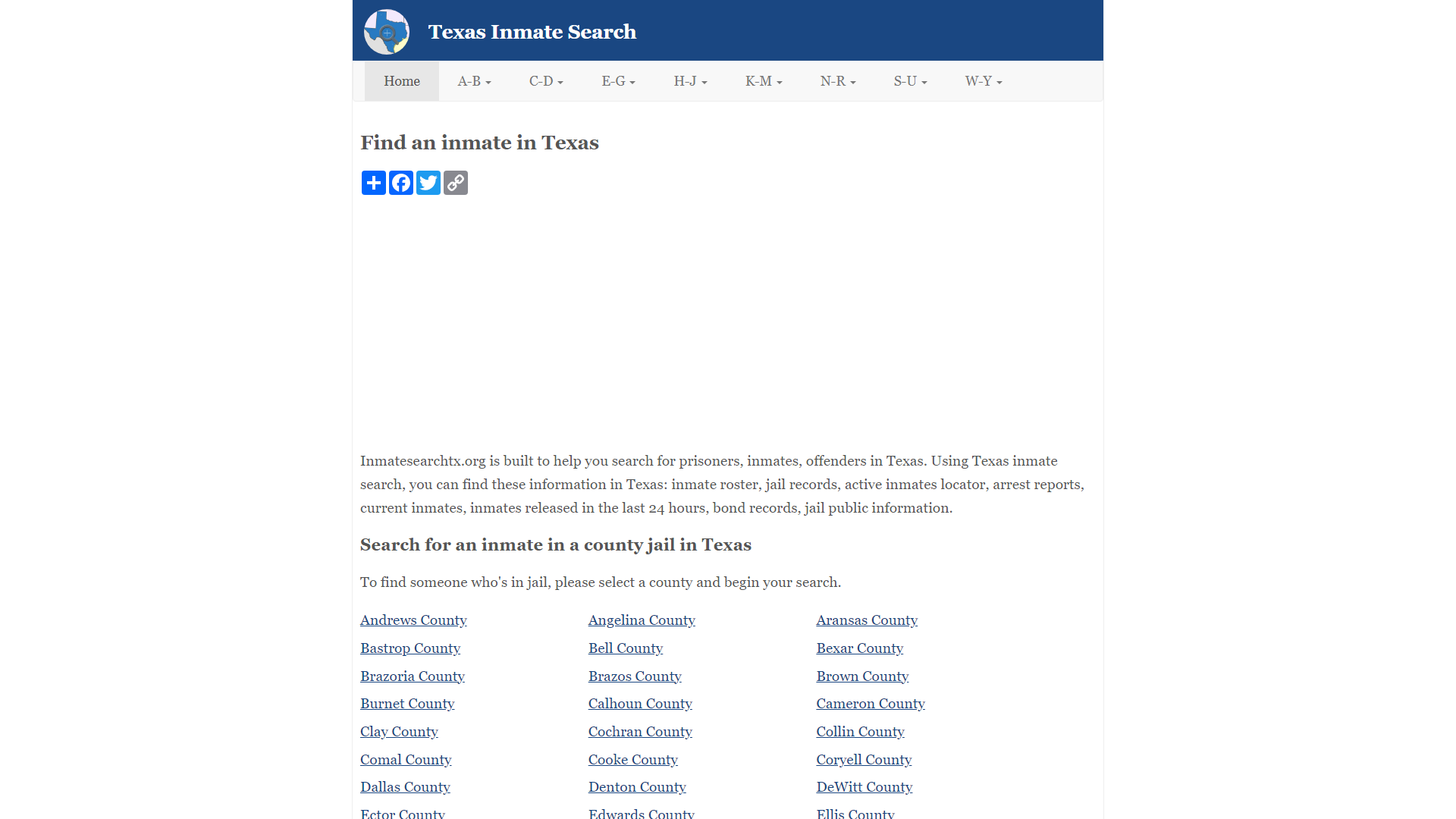 Texas Inmate Search