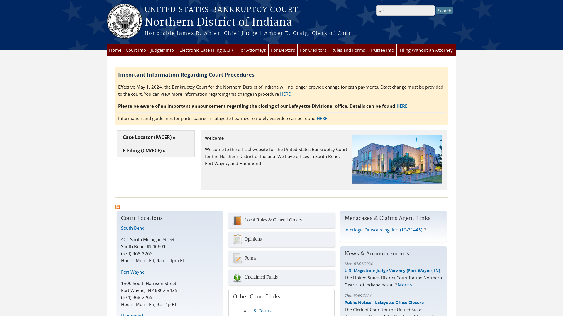 Northern District of Indiana | United States Bankruptcy Court