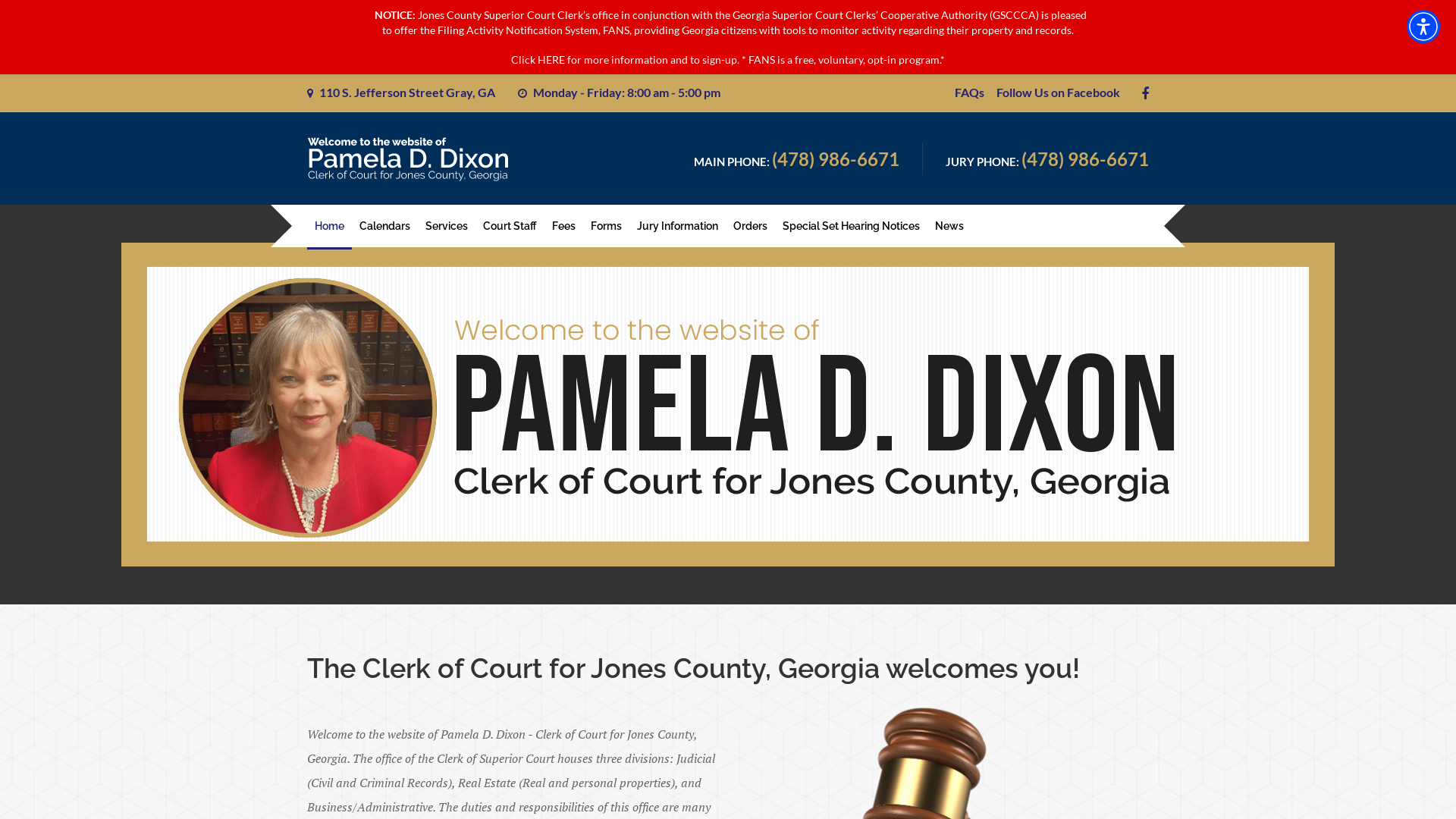 Jones County Clerk of Court – Pamela D. Dixon – Clerk of Court for Jones County, Georgia