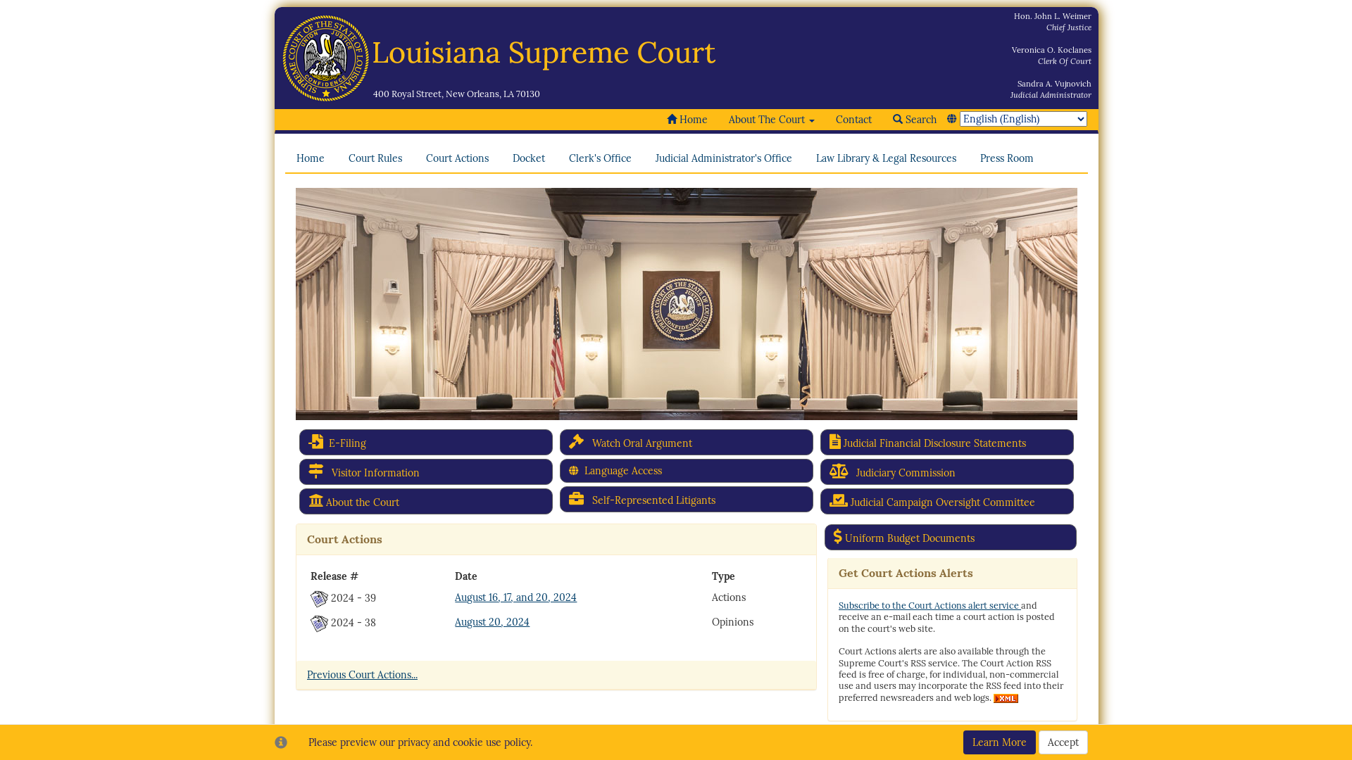 Home Page - Louisiana Supreme Court