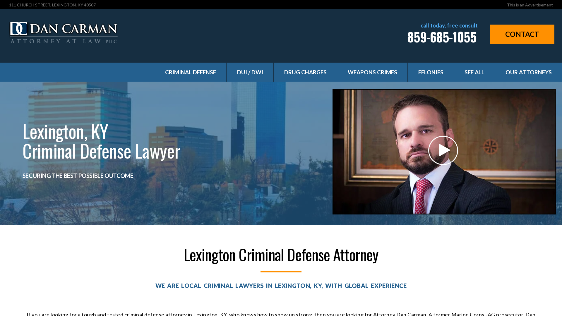 Lexington Criminal Defense Lawyer | Dan Carman