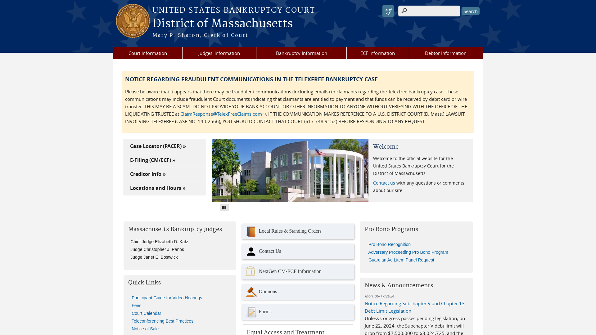 District of Massachusetts | United States Bankruptcy Court