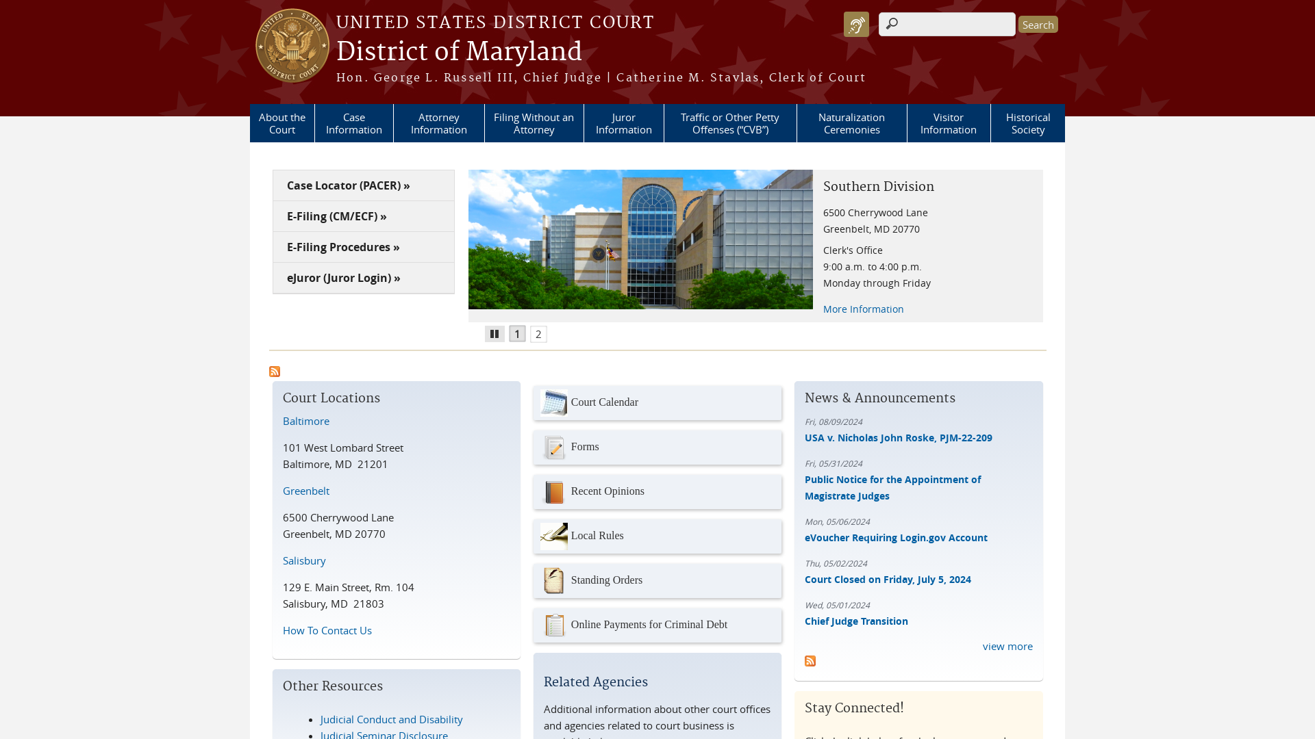 District of Maryland | United States District Court