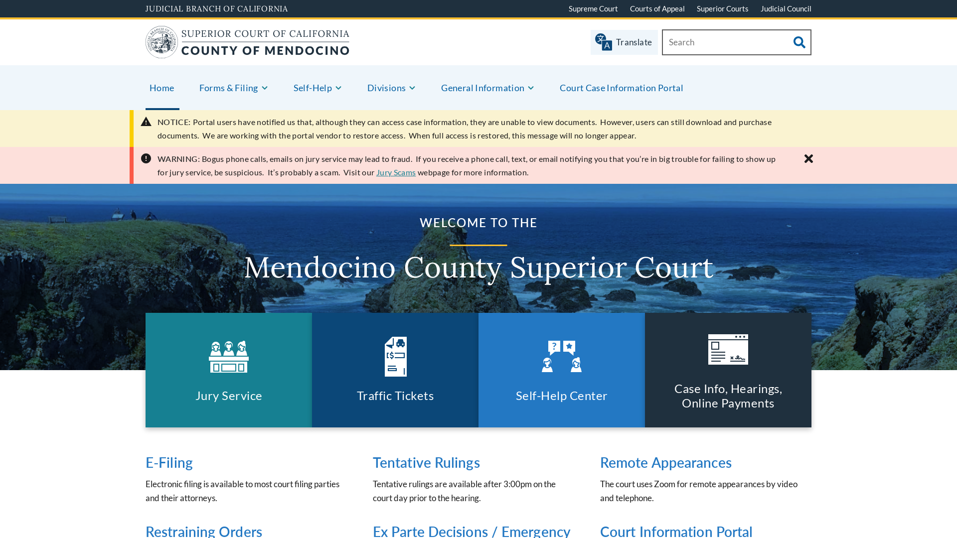 Home | Superior Court of California | County of Mendocino