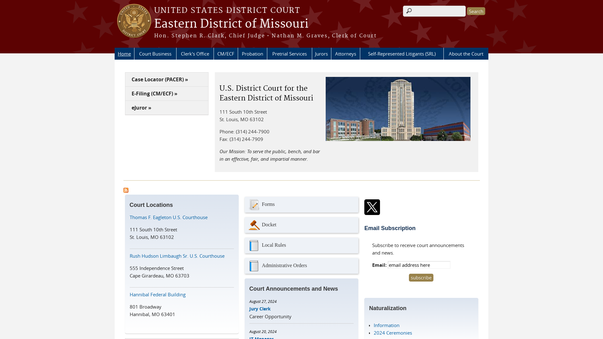 Eastern District of Missouri | United States District Court