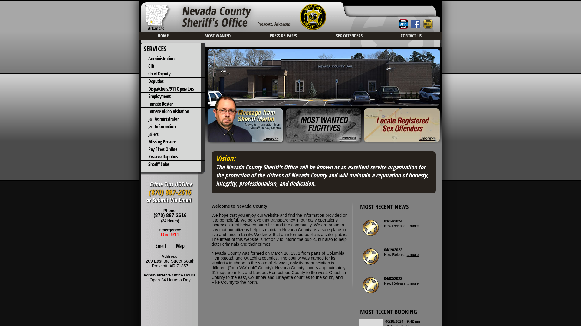 Nevada County Sheriff AR