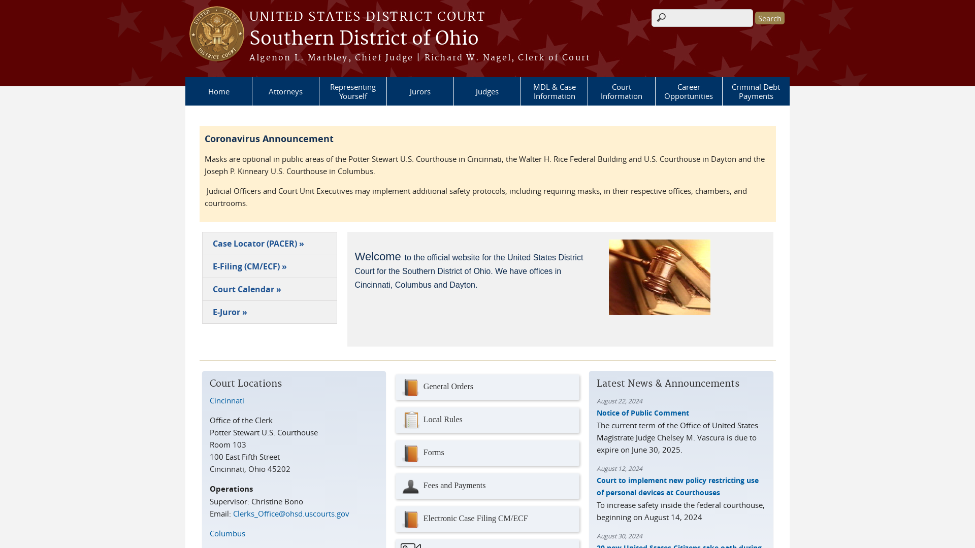 Southern District of Ohio | United States District Court