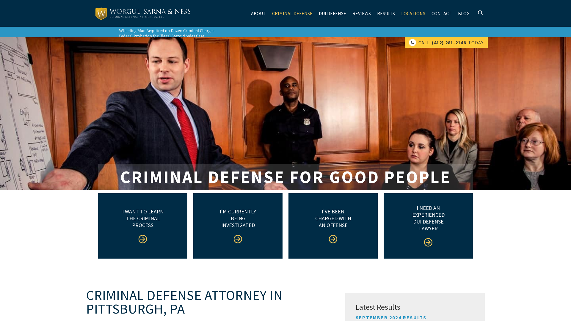 Criminal Defense Attorney in Pittsburgh, PA | Worgul, Sarna & Ness, Criminal Defense Attorney | Allegheny County Criminal Lawyer