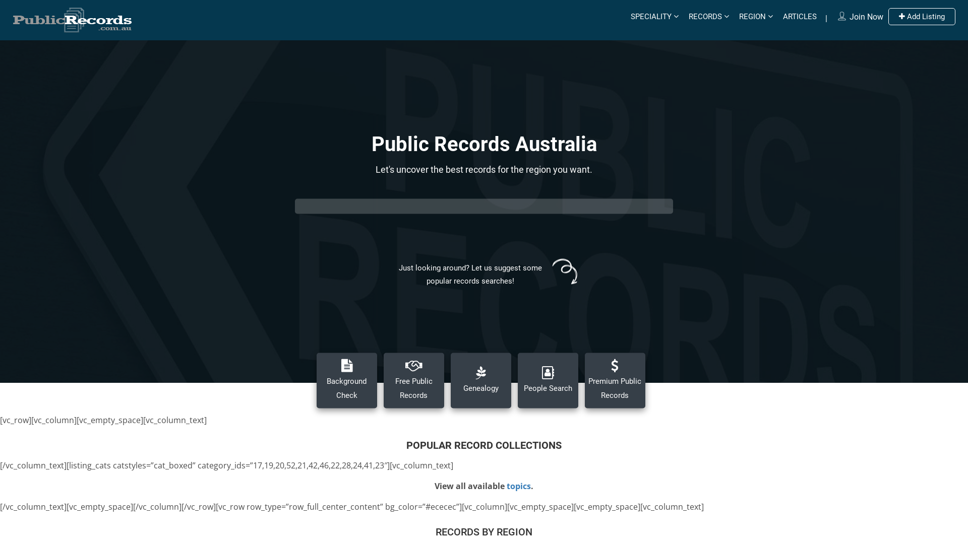 Public Records Australia - Business, Criminal, Driver, Property, More..