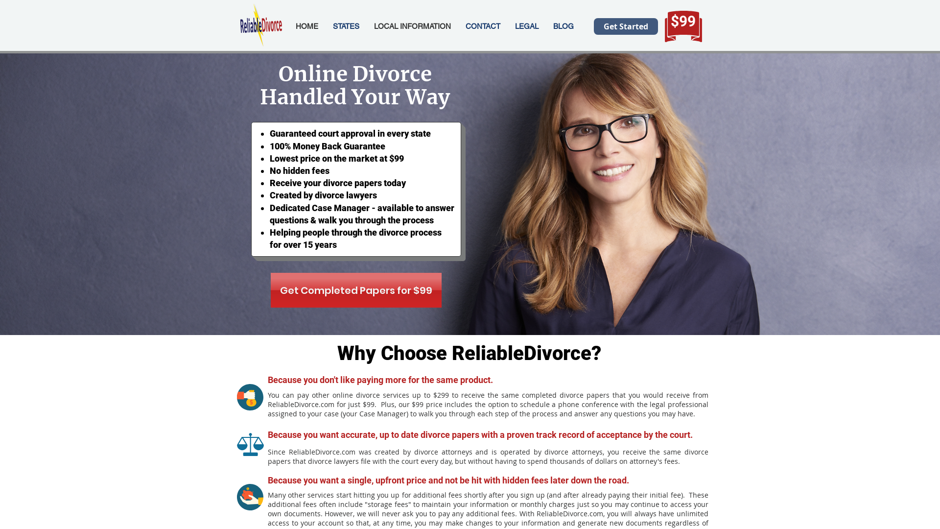 ONLINE DIVORCE | $99 ReliableDivorce