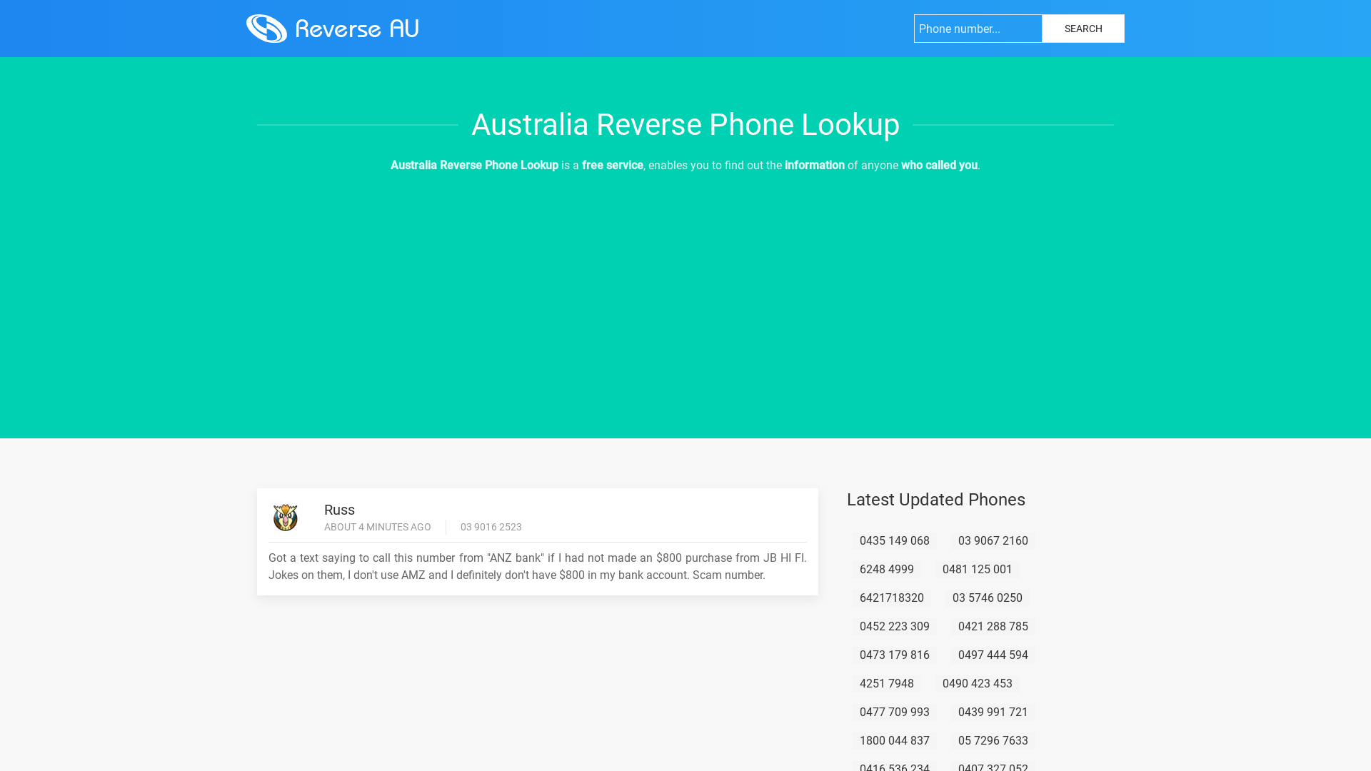 Australia Reverse Phone Lookup - Who called me in Australia | ReverseAU.com