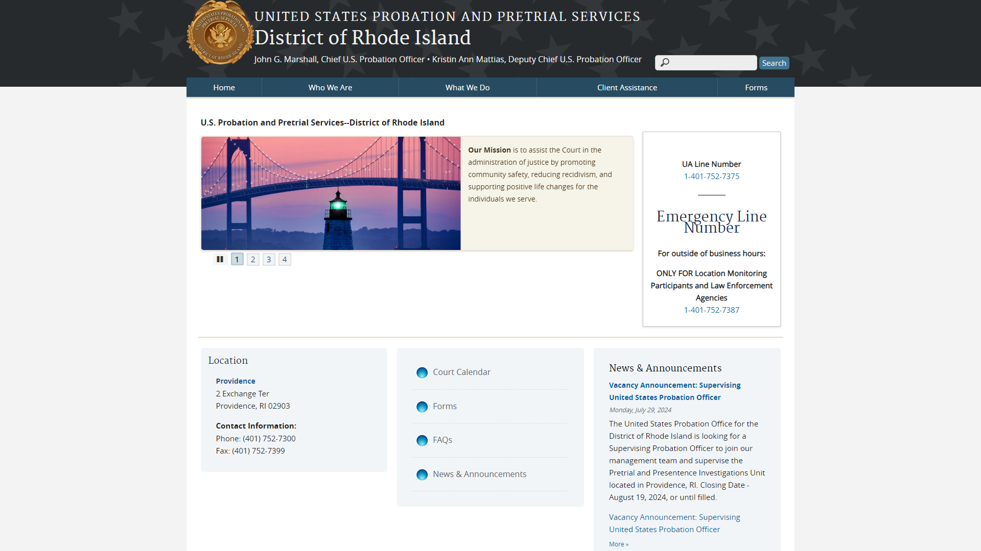 Welcome to District of Rhode Island | District of Rhode Island