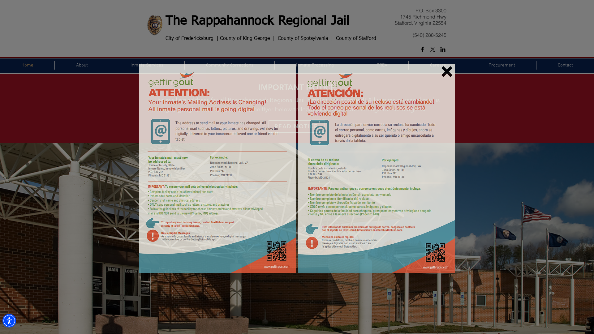 Home | Rappahannock Regional Jail | Stafford, Virginia