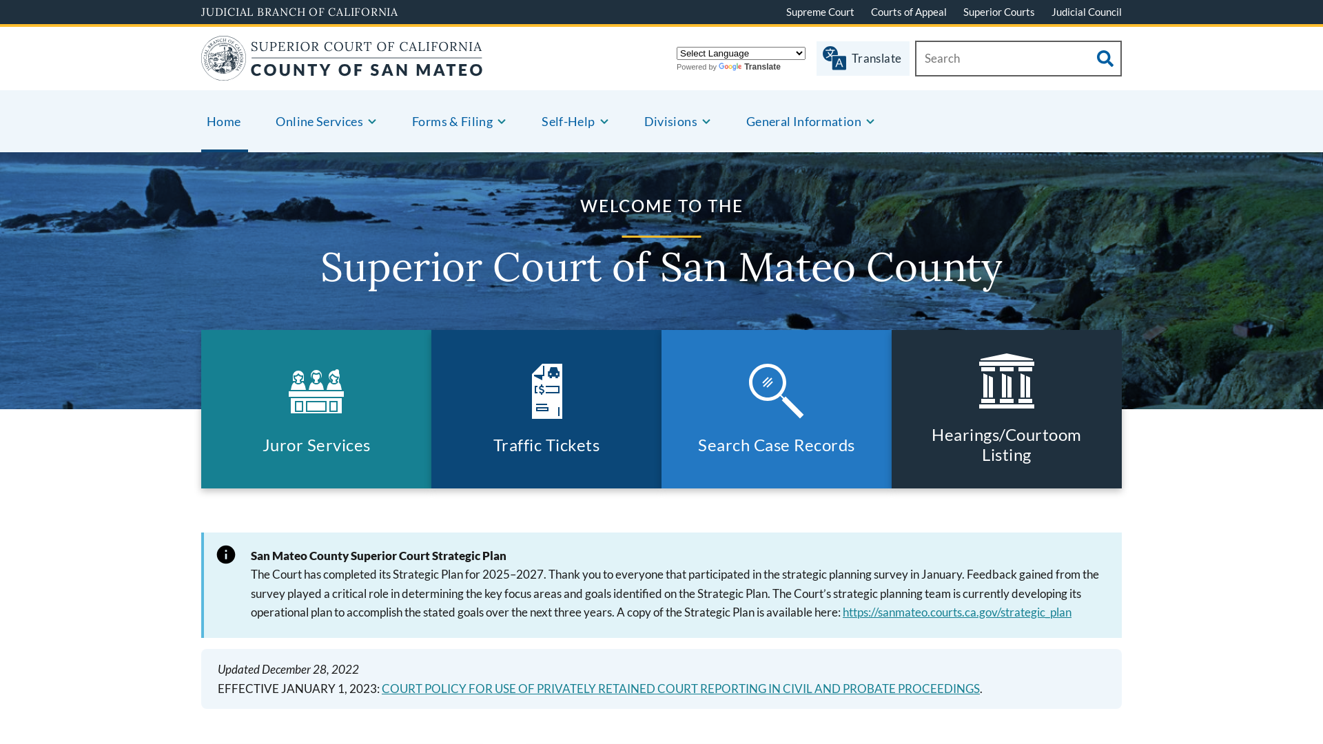 Home | Superior Court of California | County of San Mateo