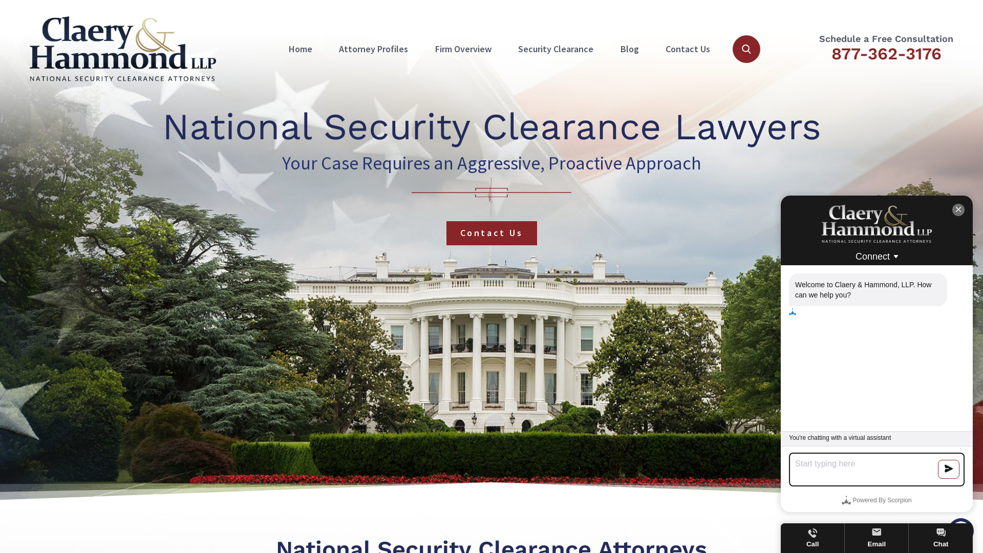 Nationwide Security Clearance Attorney | Claery & Hammond, LLP