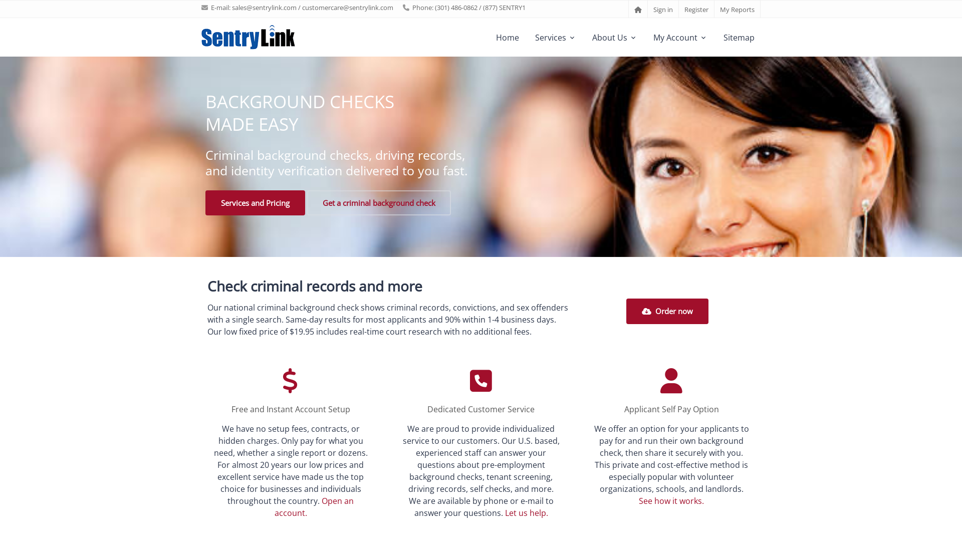 SentryLink - Pre Employment Background Checks and Tenant Screening