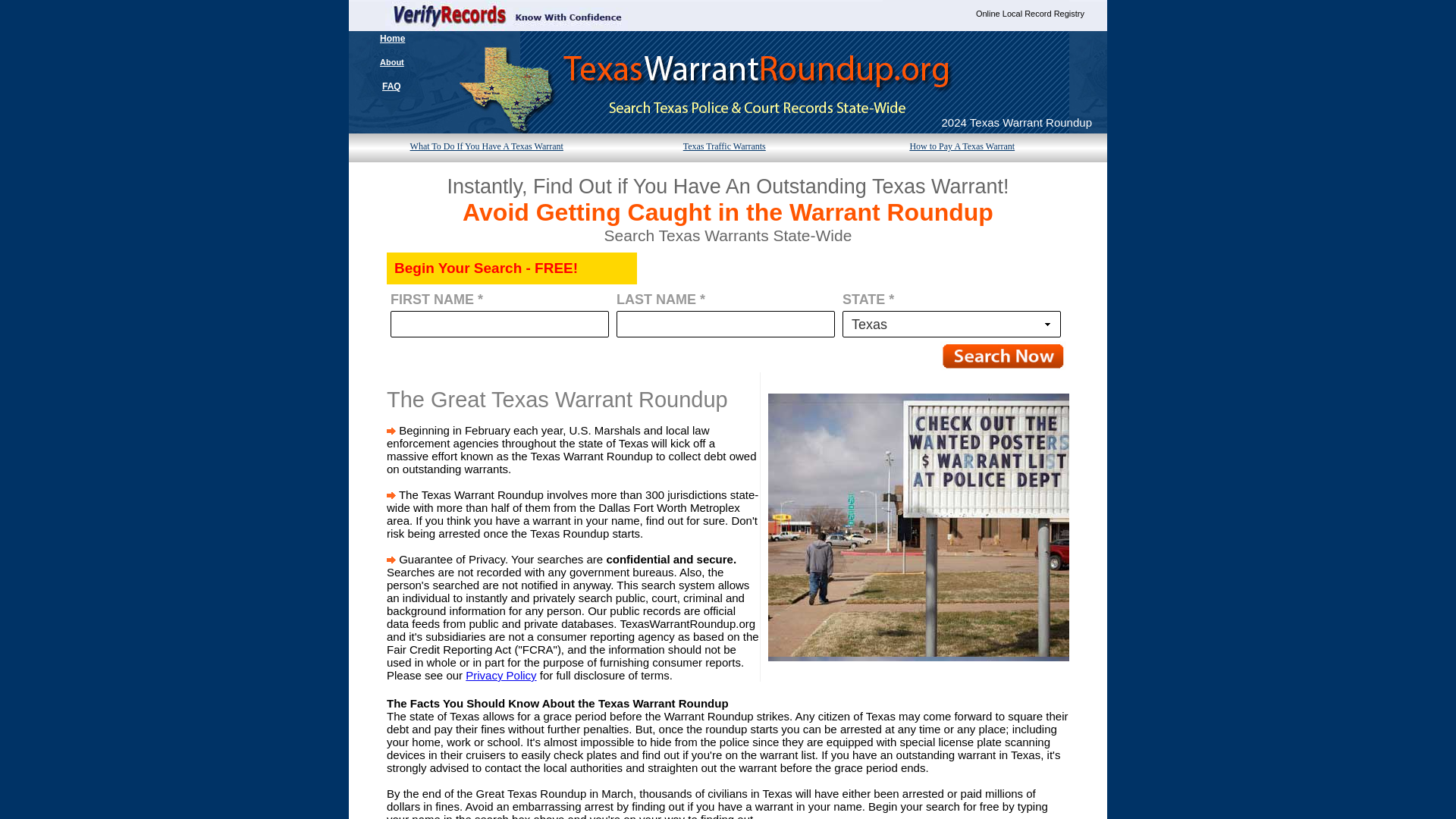 TEXAS WARRANTS  |  TEXAS WARRANT ROUNDUP.ORG