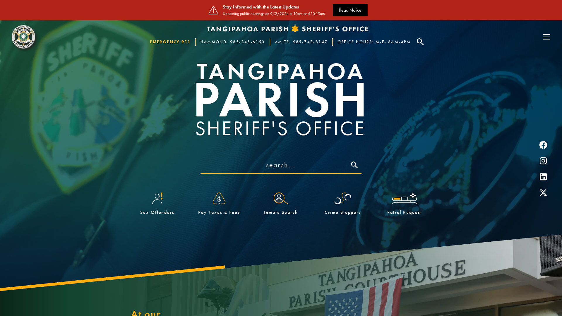 Tangipahoa Parish Sheriff’s Office | Dedicated to Serving and Protecting Our Community