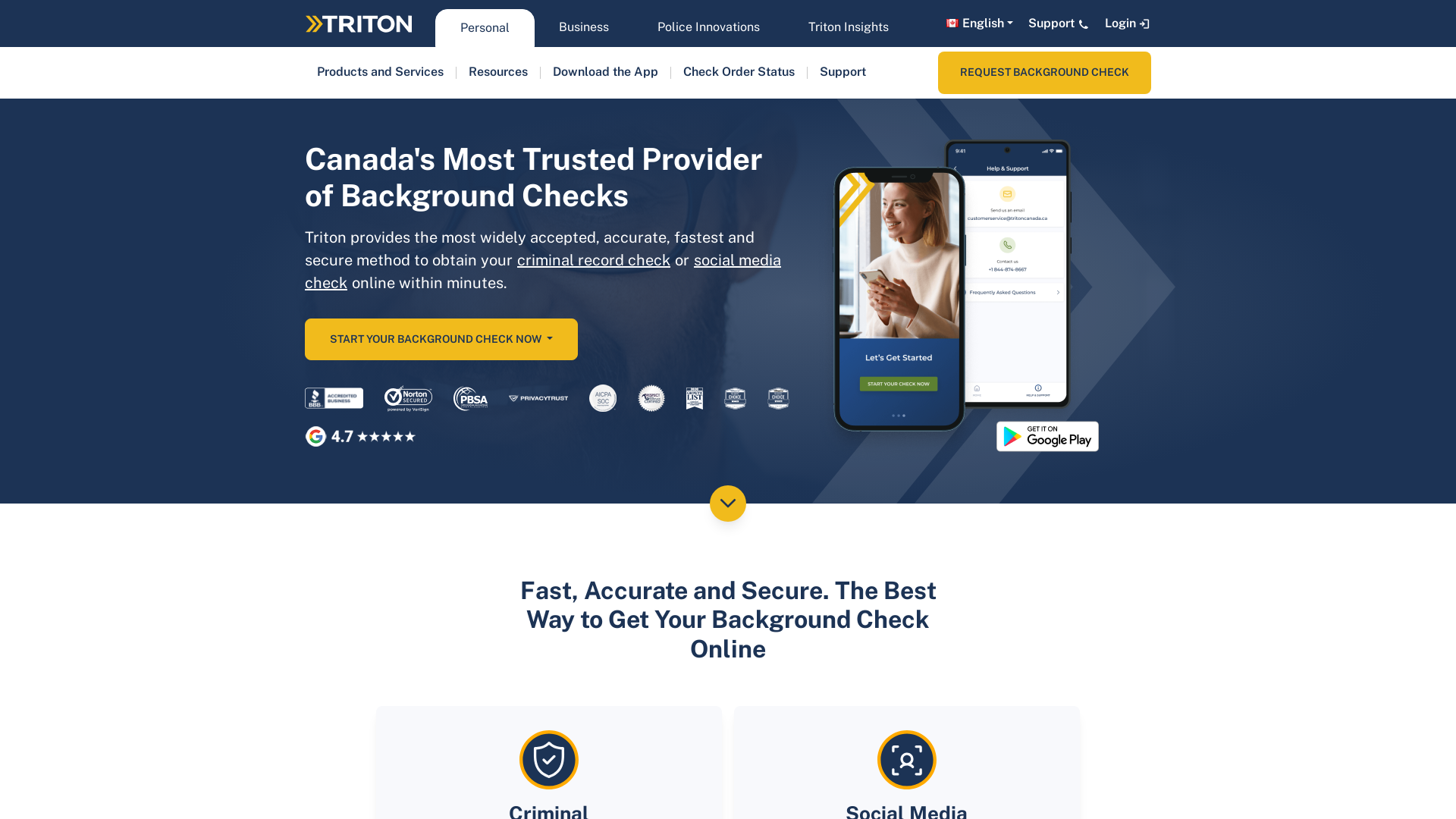 Criminal Record Check Online with Triton Canada | Most Accepted.