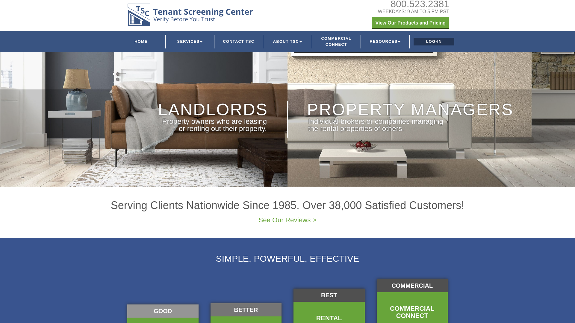 Tenant Screening Center | TSCI Inc