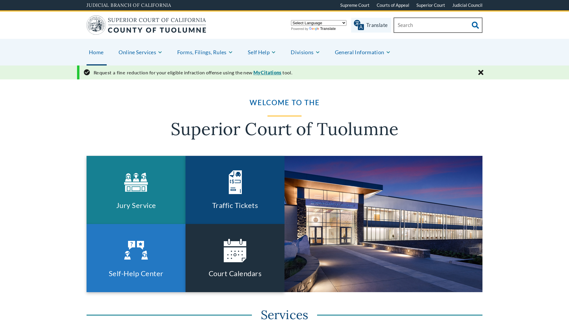 Home | Superior Court of California | County of Tuolumne