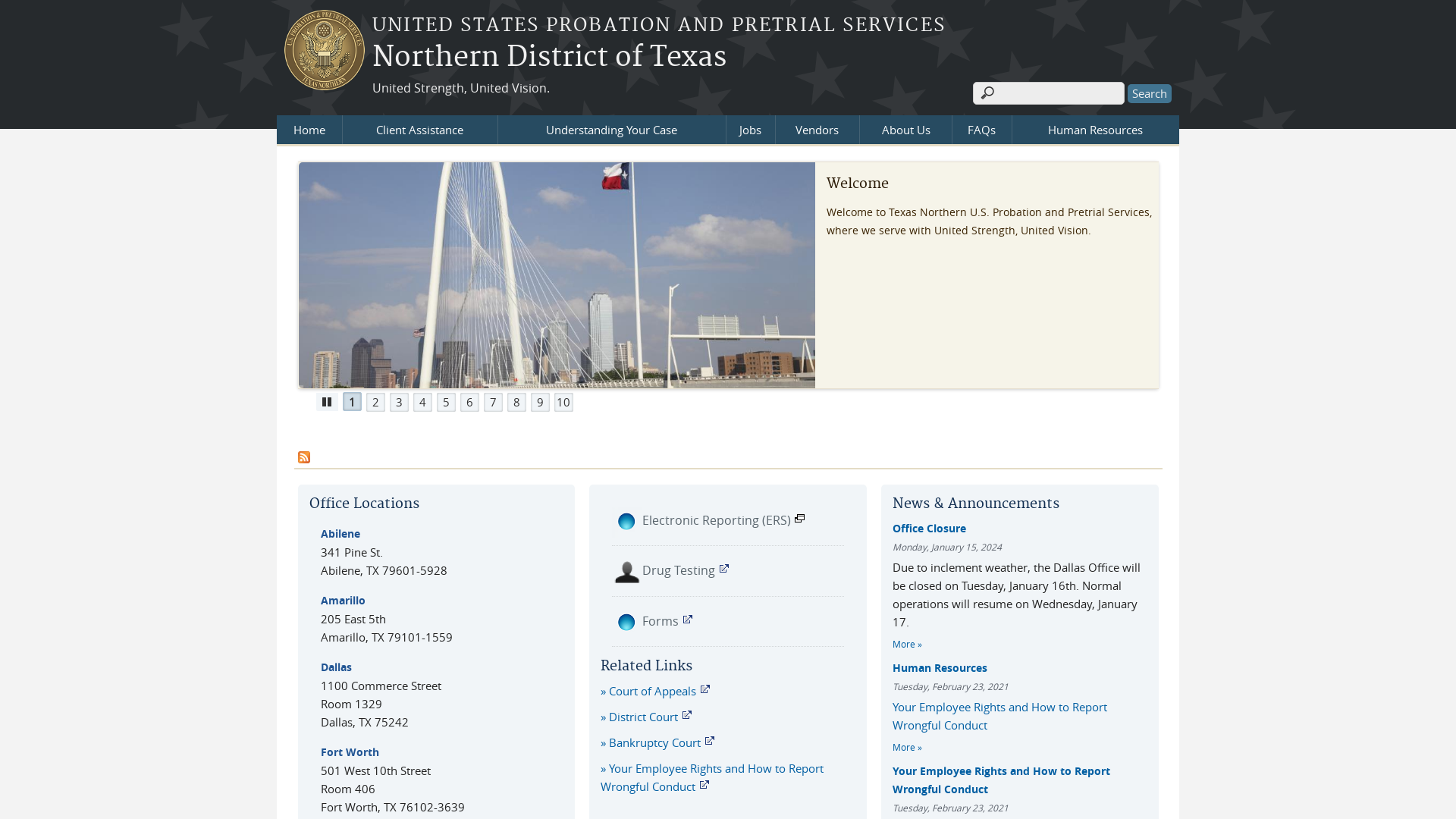 Northern District of Texas | United States Probation and Pretrial Services