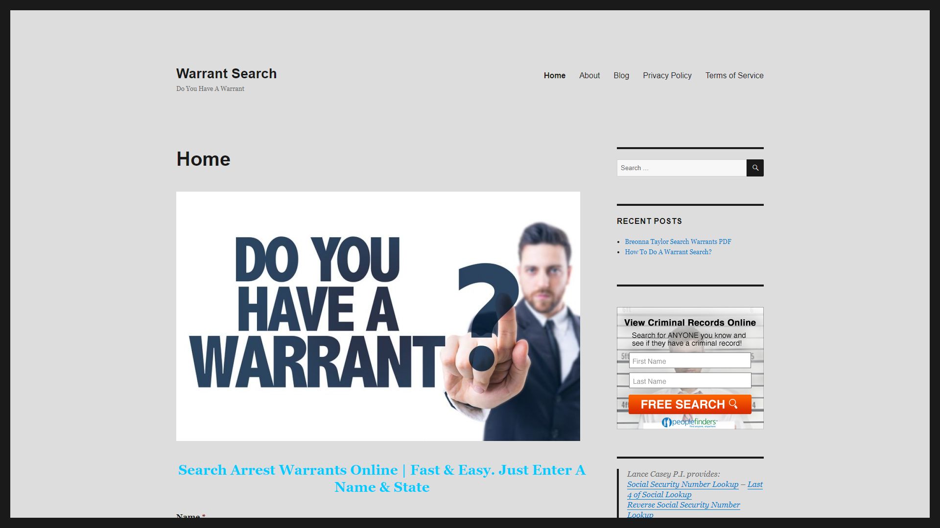 Search Arrest Warrants Online | Fast & Easy. Just Enter A Name‎ & State