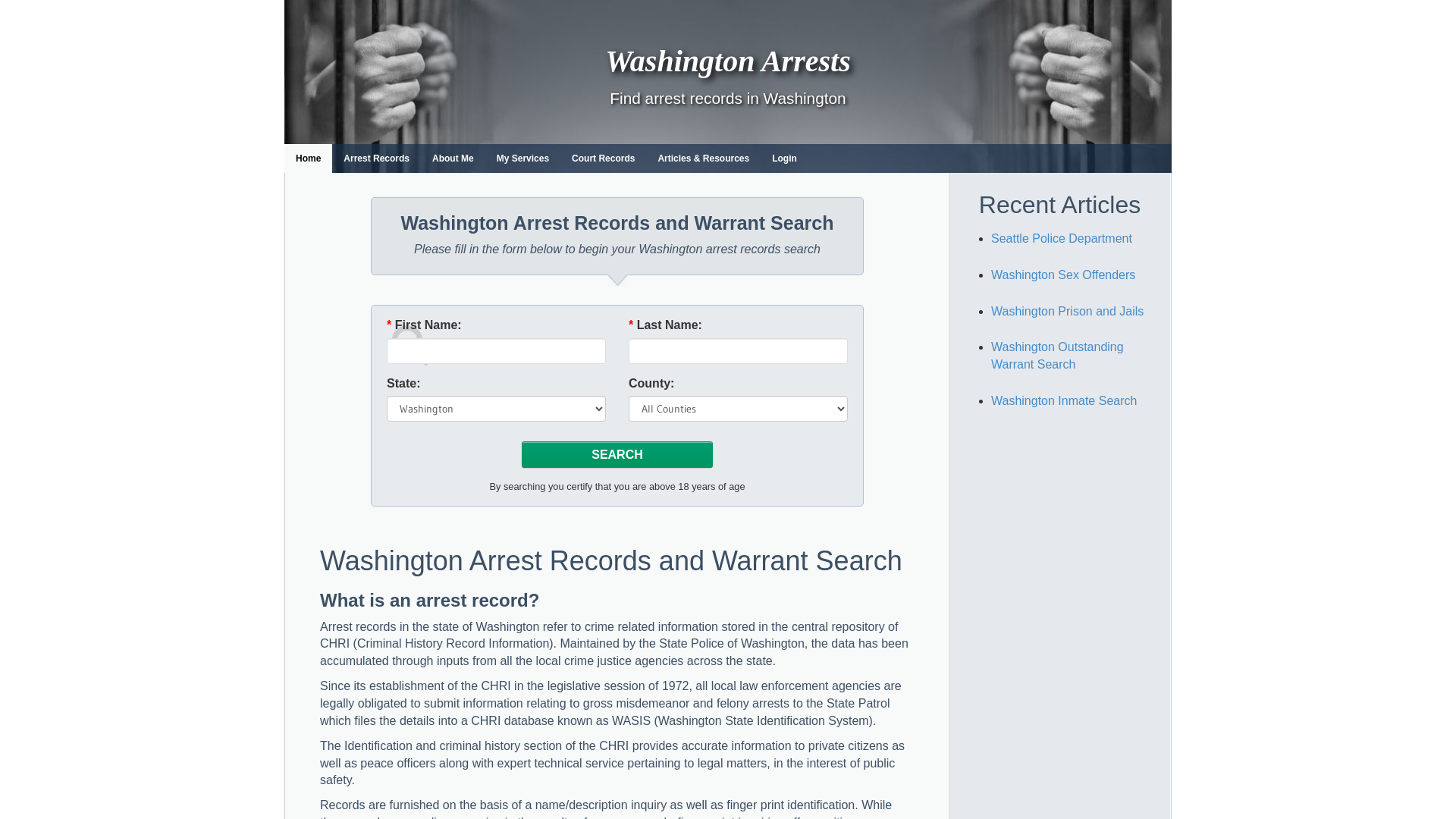 Washington Arrests