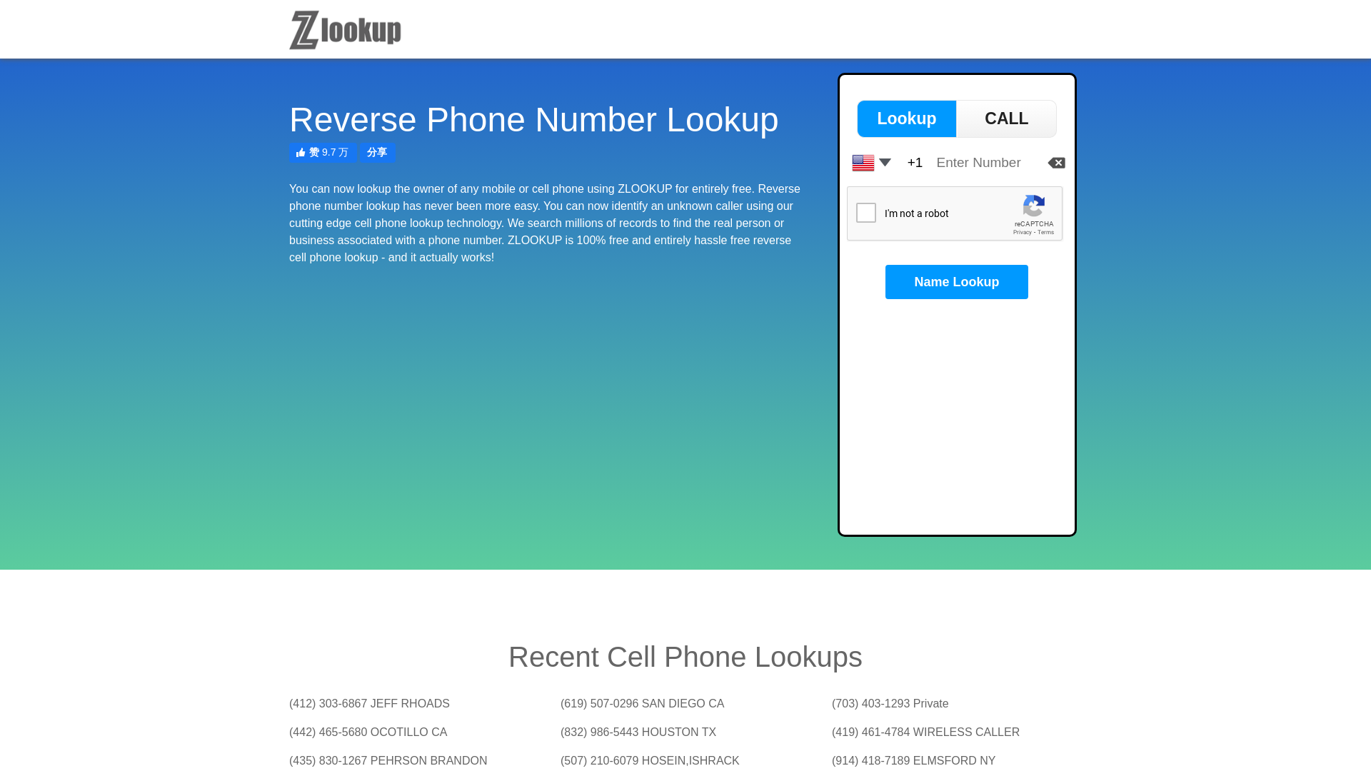 Reverse Phone Number Lookup | Phone Number Search | ZLOOKUP