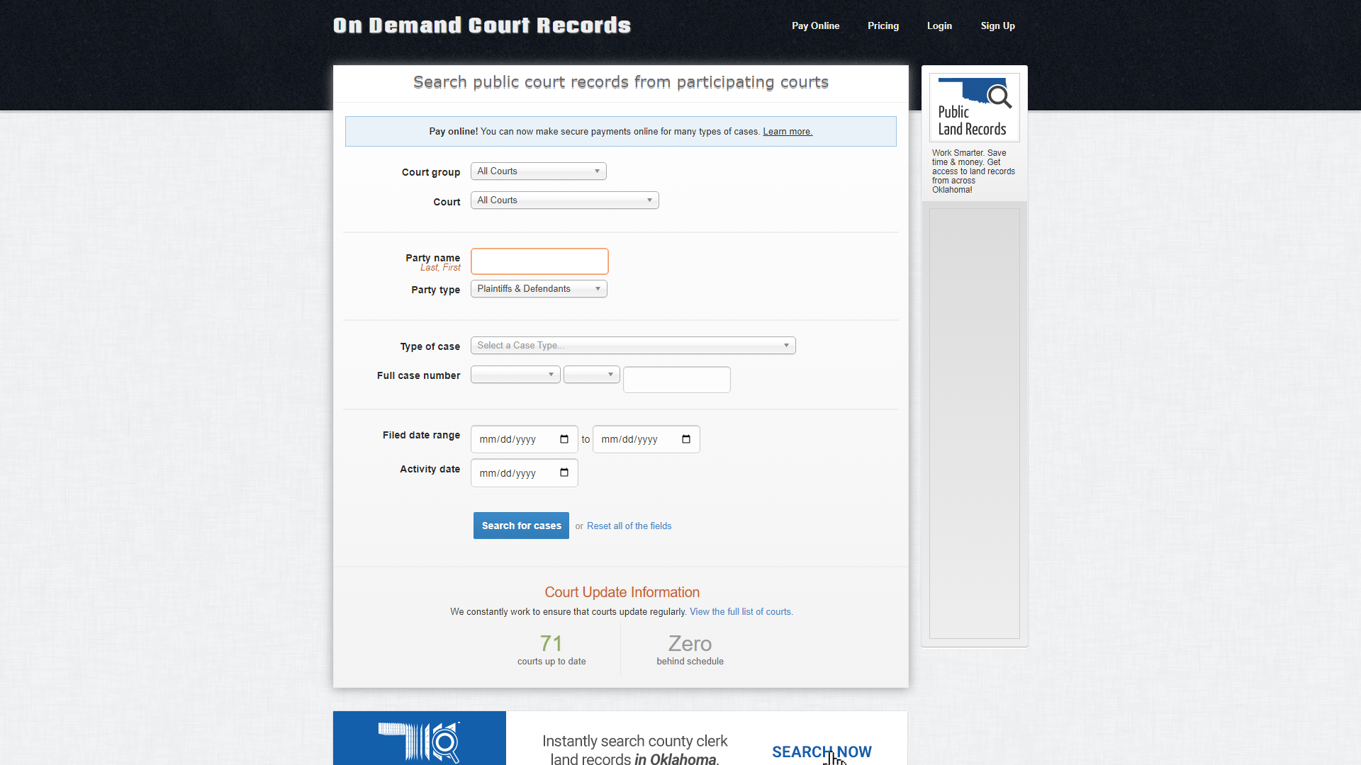 On Demand Court Records